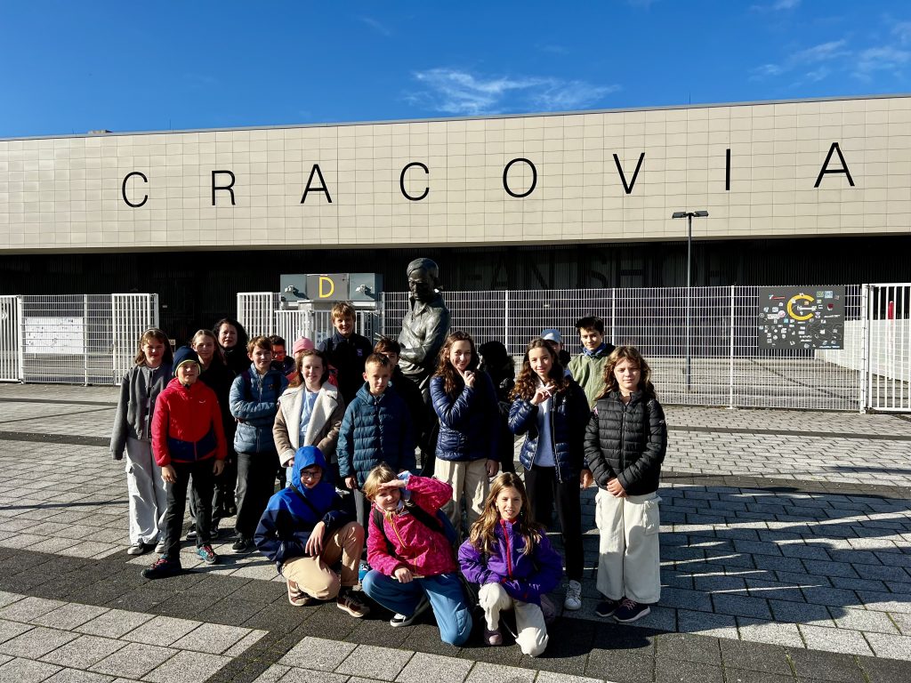 Klasa 5b na stadionie Cracovii
