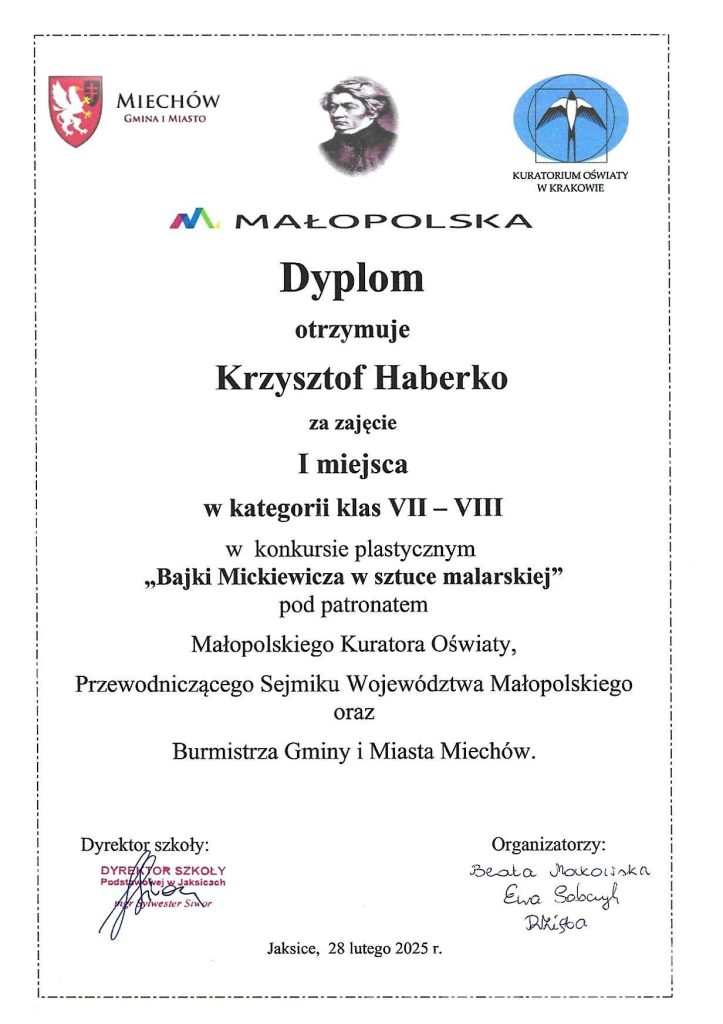 Kolejny sukces naszego ucznia