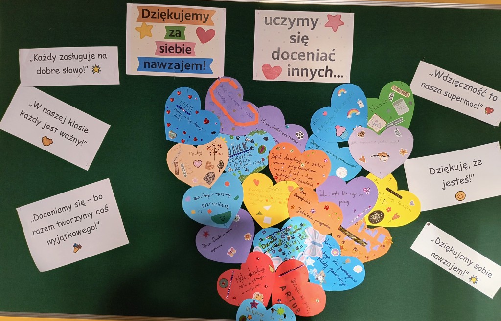 Klasa 4b uczy się dziękować sobie wzajemnie….
